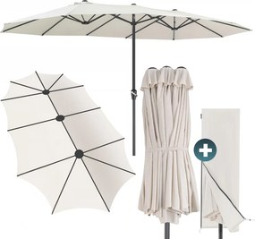 MIAMI dupla napernyő, 460 × 270 cm, bézs Kingsleeve