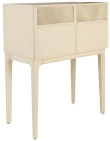 Krémszínű komód tölgyfa dekorral 80x100x45 cm June – Zuiver