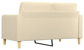 kétszemélyes krémszínű szövetkanapé 140 cm