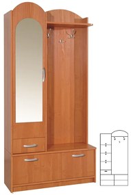 NAP-Prince2 előszoba bútor tükrös polcos szekrénnyel
