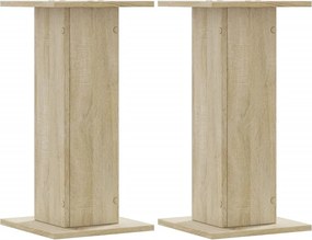 vidaXL 2 db sonoma tölgy színű szerelt fa hangszóróállvány 30x30x60 cm