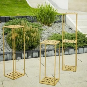 Virágállvány 60x24 cm arany színben