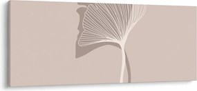 Kép - Bézs színű levelek N⁰4 (120x50 cm)