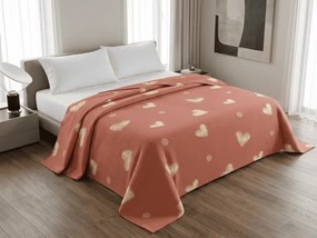 Ágytakaró ORANGE HEART, rózsaszín Méret: 220 x 240 cm