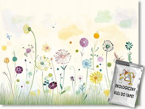 Fotótapéta Flizelina Kert Rét Virágok Tavasz Nyár 200x140 ragasztó