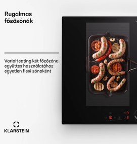 Klarstein Delicatessa 70 Hybrid, beépített indukciós főzőlap, 4 zóna, 7000 W, üvegkerámia