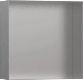 Hansgrohe XtraStoris Minimalistic, fali fülke 300x300x100mm, szálcsiszolt rozsdamentes acél, HAN-56073800