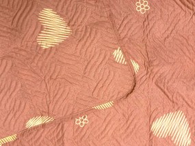 Ágytakaró ORANGE HEART, rózsaszín Méret: 170 x 210 cm