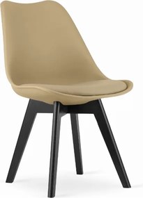 AKCIÓ Bézs BALI MARK szék fekete lábakkal II. osztályú