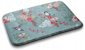 Puha fürdőszobaszőnyeg Virágok Madarak 75x45 cm