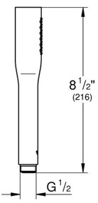 GROHE 27400000 - Kézi zuhany EUPHORIA COSMOPOLITAN Stick 216 mm fényes króm