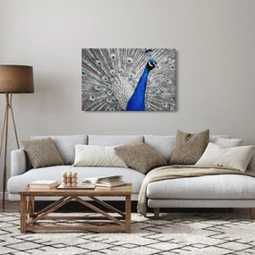 Kék páva képe (90x60 cm)