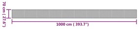 négyszögletű természetes bambusz szőnyeg 70 x 1000 cm