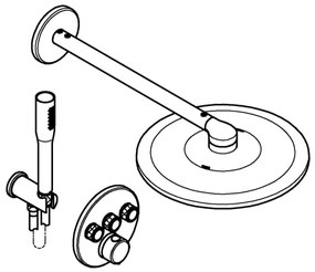 GROHE 34874000 - PRECISION SMARTCONTROL zuhanyrendszer, 310 mm, fényes króm