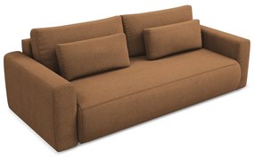 Terrakotta színű kinyitható-tárolóhelyes kanapé 238 cm Kapua – Makamii