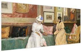 Kép - William Merritt Chase, A Friendly Call, reprodukciók (120x50 cm)