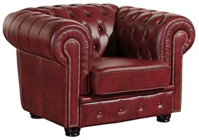 Norwin piros bőrfotel - Max Winzer
