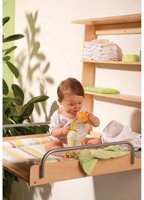 Natúr színű fali pelenkázó bükkfa dekorral Dschungelbaby – Roba