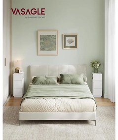 Keskeny éjjeliszekrények, 2 darabos szett,2 fiókkal balra vagy jobbra szerelhető, felhő fehér