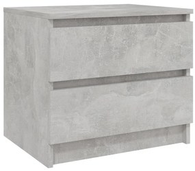 Betonszürke szerelt fa éjjeliszekrény 50 x 39 x 43,5 cm