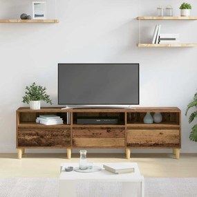 TV szekrény fiókkal Régi fa 150 x 30 x 45 cm Faanyag