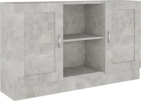 vidaXL betonszürke szerelt fa tálalószekrény 120 x 30,5 x 70 cm