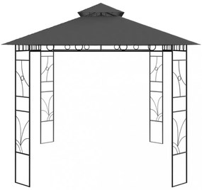 antracitszürke pavilon 4 x 3 x 2,7 m 160 g/m²