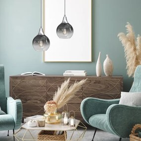 Csillár zsinóron MONTE 1xE27/60W/230V á. 15 cm matt króm