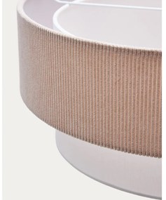 Fehér-bézs függőlámpa textil búrával ø 40 cm Bianella – Kave Home