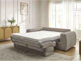 Zöld kordbársony kanapé mindennapos alvásra-kinyitható 240 cm Hugo – Bobochic Paris