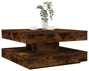Füstös tölgy dohányzóasztal 360 fokban forgatható 70x70x34,5 cm