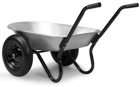 DAMO horganyzott talicska, max. kapacitás 100l/150kg, 2 gumiabroncs, ezüst/fekete