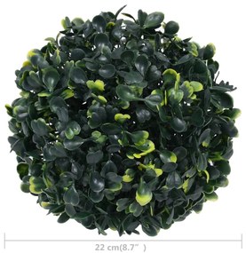 2 db gömb alakú műpuszpáng 22 cm