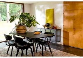 Fekete fém tálalószekrény 150x80 cm Boli – Dutchbone