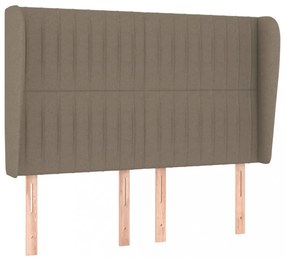 tópszínű szövet fejtámla szárnyakkal 147 x 23 x 118/128 cm