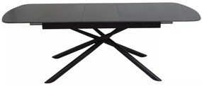 Vector bővíthető étkezőasztal fekete 160-200cm