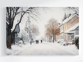 Vászonkép Canvas Lengyelország Város Alföld Utca Tél Hó Fagy 120x80