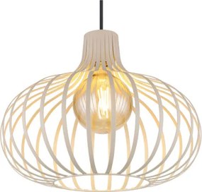 Globo 33370119 Függesztett lámpa, matt homokszínű fém, fekete textil kábel, ø: 400 mm, M: 1500 mm, 1xE27 60W 230V izzó nélkül