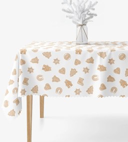 Goldea karácsonyi teflonbevonatú asztalterítő - mézeskalácsok 120 x 120 cm