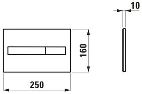 LAUFEN H8956610000001 - DUAL LIS öblítőgomb, fehér