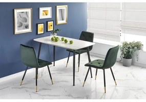 Étkezőasztal ALARA fehér márvány dekor/fekete