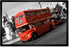 Poszterek keretben 60x40 Piros busz