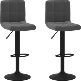 vidaXL 2 db fekete bársony bárszék