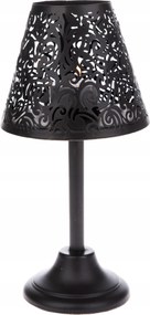 Fém Teamécsestartó t-light fekete, 24 cm