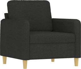 vidaXL fekete szövet kanapéfotel 60 cm