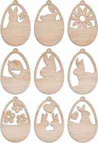 9 db Húsvéti Dísz, Tojás, Diy Dekoráció Gyerekeknek