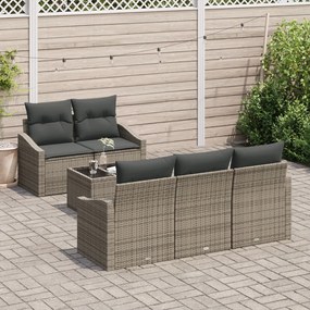 Kerti Kanapé Szett párnával 6 pcs Szürke 55 x 55 x 37 cm