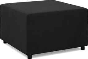 Zeus puff, szövet anyag, 70x70, fekete