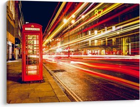 Piros londoni telefonfülke képe (70x50 cm)
