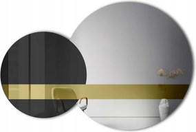 Dekorációs tükör szett Gold Moon arany és fekete lacobel 105X70